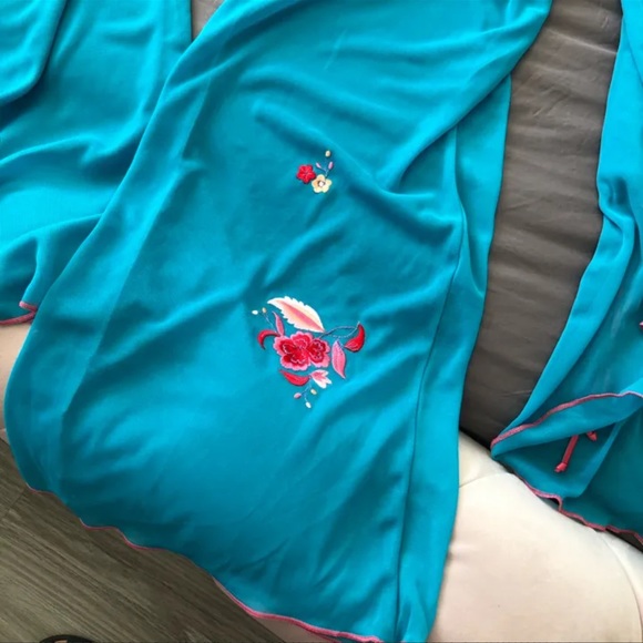 Y2K Turquoise Mesh Intimate Pajamas Set - Picture 5 of 8